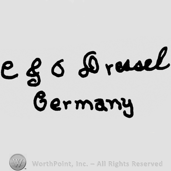 Uppercase C&O Dressel Germany handwritten with lowercase letters