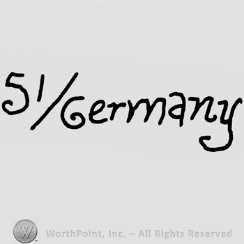 Number 51 over Germany written with lowercase letters