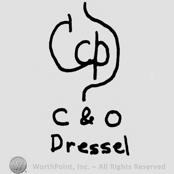 Uppercase stylized C and D, uppercase C&O written below, Dressel written with lowercase letters