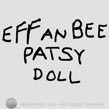 Effanbee Patsy Doll written with uppercase letters