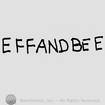 Effandbee written with uppercase letters