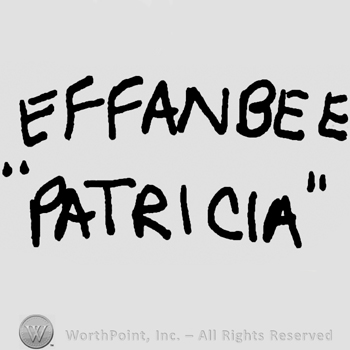 Effanbee Patricia written with uppercase letters
