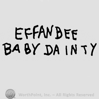 Effanbee Baby Dainty written with uppercase letters