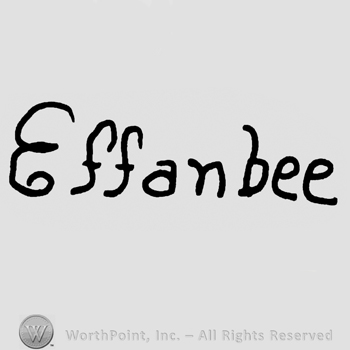 Effanbee written with lowercase letters