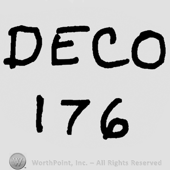 Uppercase DECO written over number 176