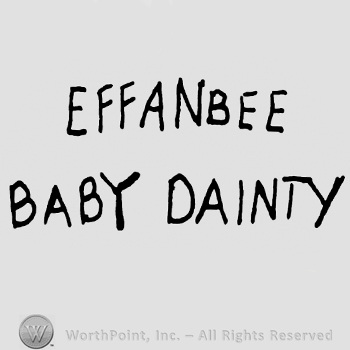 Effanbee Baby Dainty written with uppercase letters