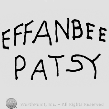 Effanbee Patsy written with uppercase letters