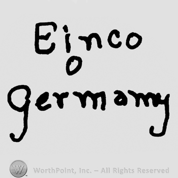 Einco Germany with lowercase letters, small circle between the words