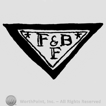 Uppercase F&B over uppercase F, inside a triangle