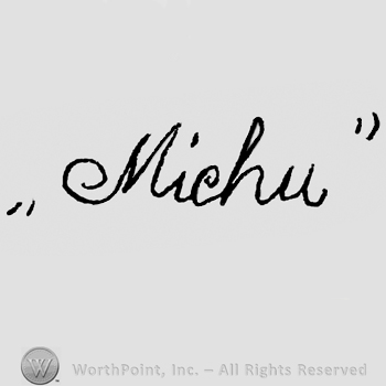 Michu handwritten, between quotation marks