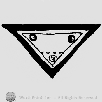 Two small circles inside double-triangles