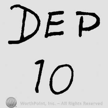 Uppercase DEP over number 10