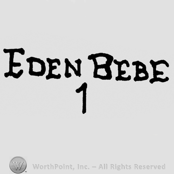 Eden Bebe written with uppercase letters over number 1
