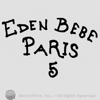 Eden Bebe Paris written with uppercase letters over number 5