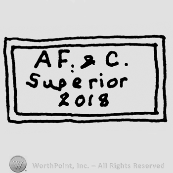 Uppercase A.F.&C. Over Superior written with lowercase letters, number 2018 below, all inside a rectangle