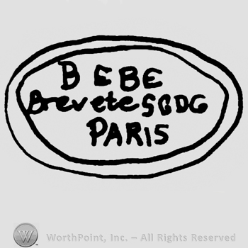 Bebe Brevete S6DG Paris written inside a double oval