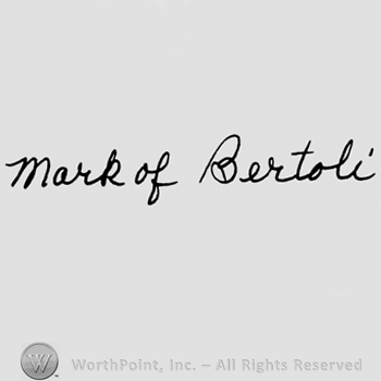 Mark of Bertoli handwritten with lowercase letters