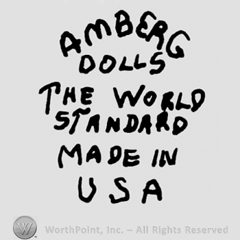 Amberg Dolls The World Standard Made in USA written with uppercase letters