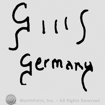 Word starting with uppercase handwritten G over Germany written with lowercase letters
