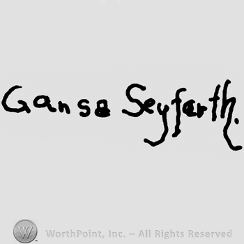 Gansa Seyfarth written with lowercase letters