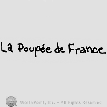 La Poupee de France written with lowercase letters