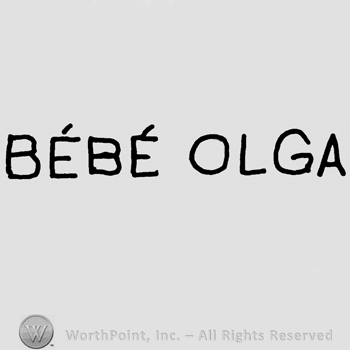 Bebe Olga written with uppercase letters