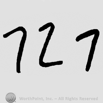 Number 121 handwritten