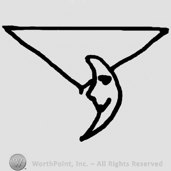 Triangle and crescent moon