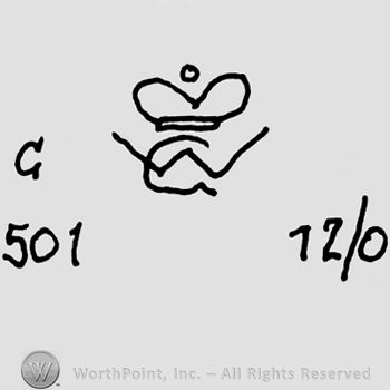 Crown over uppercase GW, uppercase G over number 501 and number 12/0 on the side