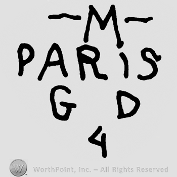 Uppercase M over Paris GD 4 written with uppercase letters