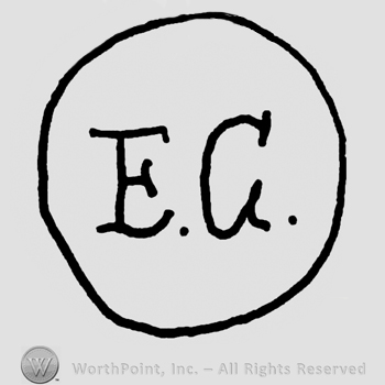 Uppercase E.G.inside a circle