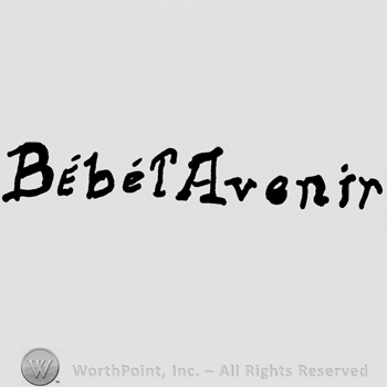 Bebe l'Avenir written with lowercase letters
