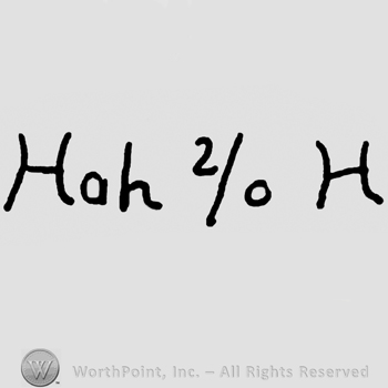 Hah written with lowercase letters, number 2/0 and uppercase C