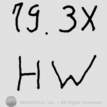 Number 19, 3 and uppercase X over uppercase HW
