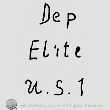 Dep Elite with lowercase letters over uppercase U.S. And number 1