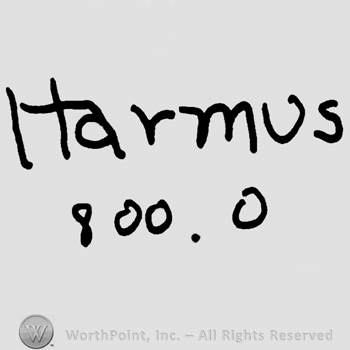 Harmus written with lowercase letters over number 800