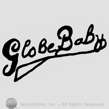 Globe Baby handwritten with lowercase letters, signature-like