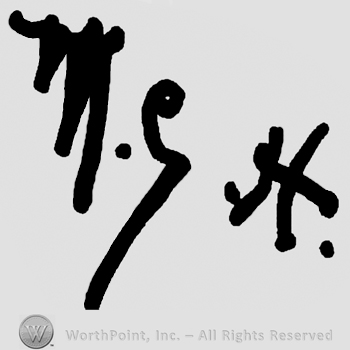 Uppercase handwritten M.G.H.