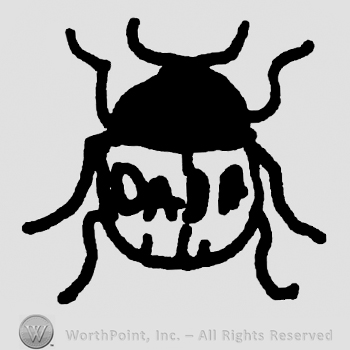 Uppercase DA on an insect's back