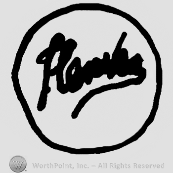 Henka handwritten with lowercase letters, signature-like, inside a circle