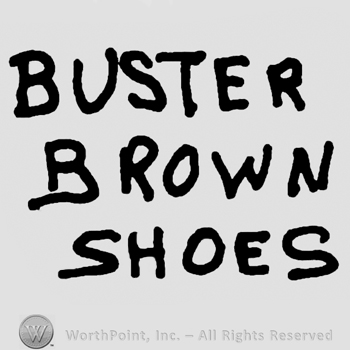 Buster Brown Shoes written with uppercase letters