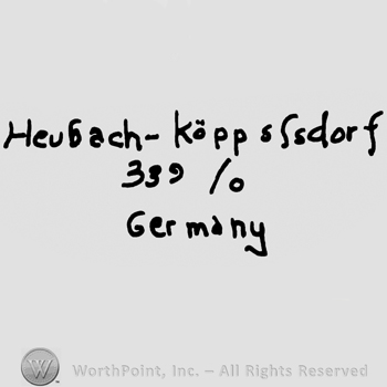 Heubach-kopp 389/0 Germany written.