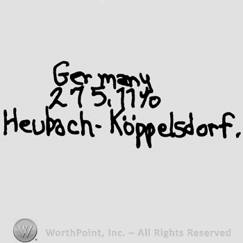Germany 275 1190 Heubach Koppelsdorf written.