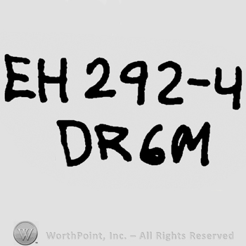 Uppercase EH and numbers 292-4 over uppercase DRGM
