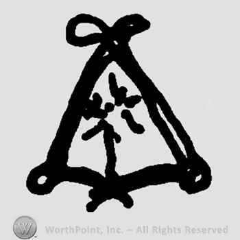 Stylized triangle with stylized tree inside