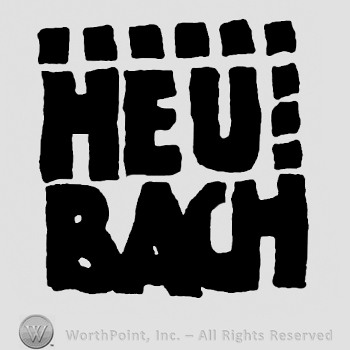 HeuBach written with uppercase letters, two dotted lines above