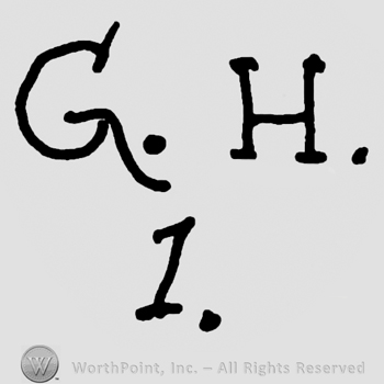 Uppercase GH over number 1
