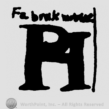 Uppercase PH, Fabrik werke written above with lowercase letters