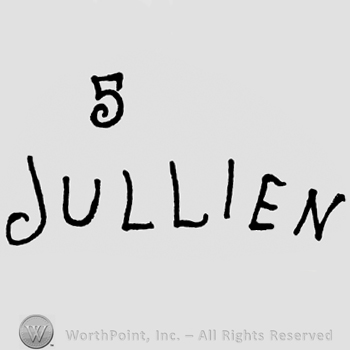 Number 5 over Jullien written with uppercase letters