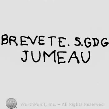 Brevette SGDG Jumeau written with uppercase letters